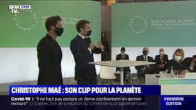 Christophe Maé reçu à l'Élysée grâce à son clip pour la planète, à l'occasion de l'ouverture du One Planet Summit