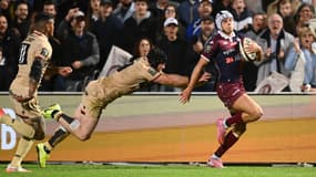 Louis Bielle-Biarrey lors du match de Top 14 entre Bordeaux et Lyon, le 04/10/2025