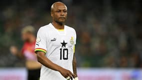André Ayew lors de Ghana-Mozambique, le 22 janvier 2024