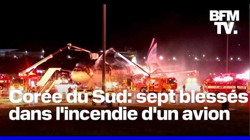 Sept blessés dans l'incendie d'un avion en Corée du Sud