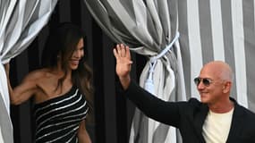 Lauren Sánchez et Jeff Bezos à Venise le 25 juin 2025.