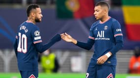 Neymar et Kylian Mbappé avec le PSG en Ligue des champions