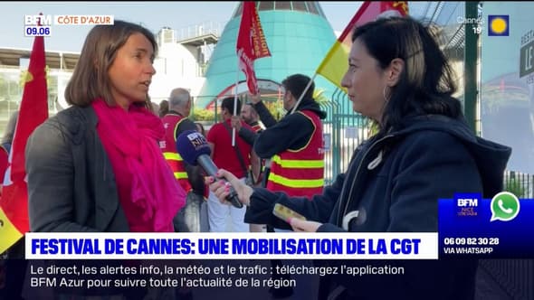 Festival de Cannes: une mobilisation de la CGT en présence de Sophie Binet