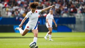Caroline Drouin lors du Tournoi des VI nations, le 27 mars 2022.