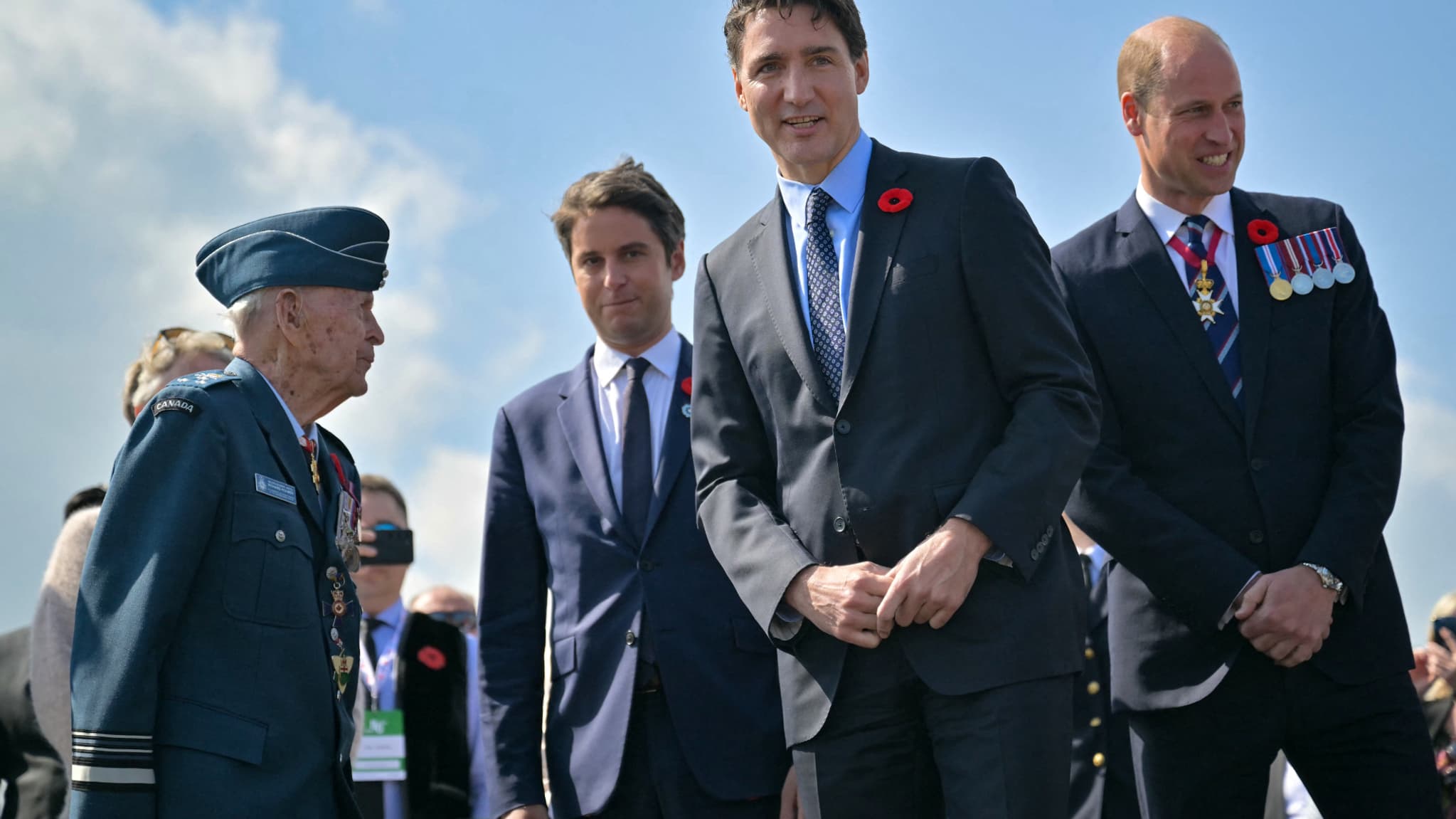 Gabriel Attal, Justin Trudeau et le prince William Gabriel Attal, Justin Trudeau et le prince William
