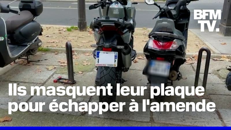 Paris: ces usagers qui masquent leur plaque d'immatriculation pour échapper aux amendes