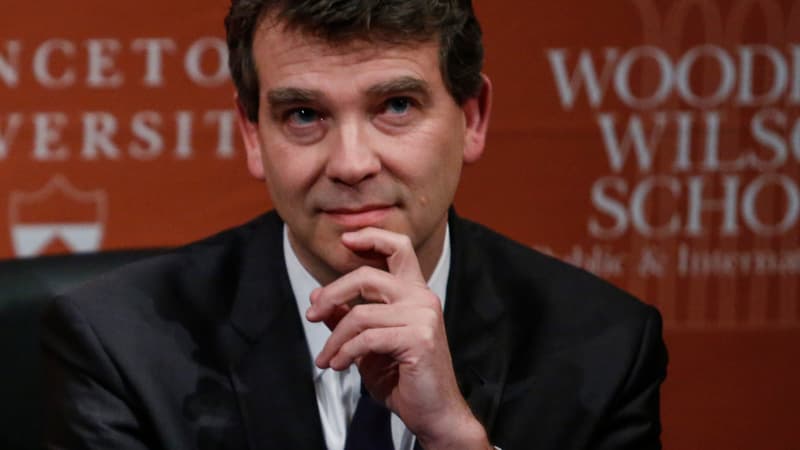 Arnaud Montebourg à l'université de Princeton, le 23 février.