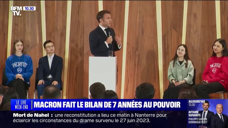 Sept ans après son arrivée à l'Élysée, Emmanuel Macron dresse le bilan de son septennat