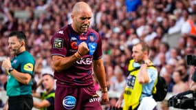 Maxime Lucu avec l'UBB en barrage de Top 14, le 12 juin 2022