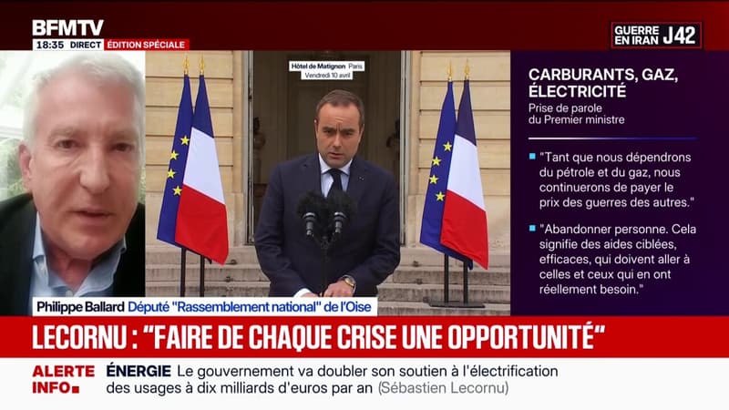 Prix des carburants: pour Philippe Ballard (RN), Sébastien Lecornu et son gouvernement "sont sourds à la souffrance des Français"