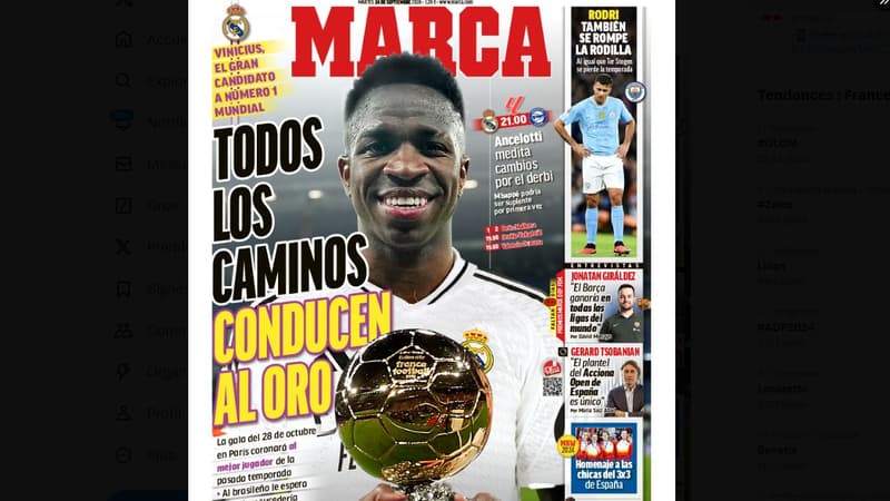 Real Madrid: le Ballon d’or 2024 sera attribué à Vinicius, selon Marca