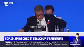 COP26: son président se dit "sincèrement désolé" et dit comprendre "les déceptions" face à l'accord adopté