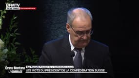 Crans-Montana: "Ce 9 janvier 2026 est à ce titre un jour de mémoire que nous devons aux disparus et aux blessés", déclare Guy Parmelin, président de la Confédération suisse