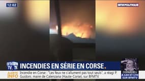 Incendies en Corse:le maire de Calenzana affirme que "la situation est loin d'être maîtrisée"