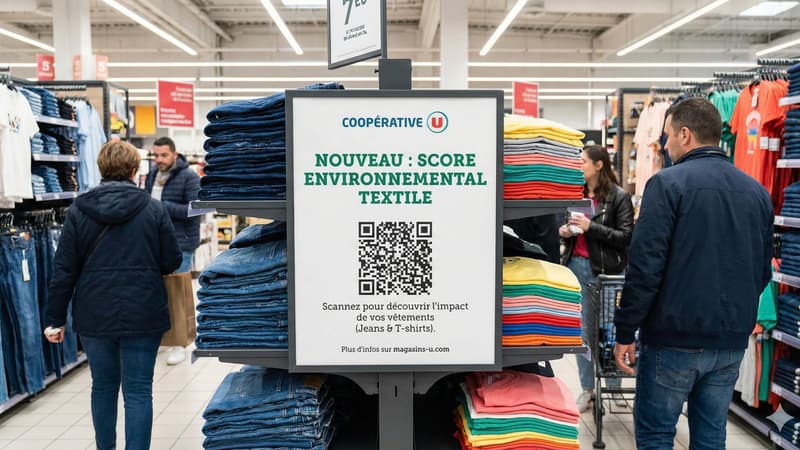 Après Carrefour, Coopérative U annonce le déploiement de l'éco-score sur ses vêtements