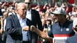 Donald Trump et le golfeur Bryson DeChambeau lors de la Ryder Cup le 26 septembre 2025 à New York