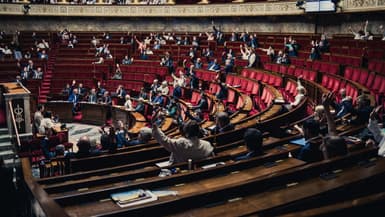 Les députés dans l'hémicycle de l'Assemblée nationale le 10 juillet 2025 