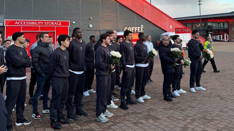 Liverpool-PSG: séquence émotion pour les joueurs parisiens, qui ont rendu hommage à Diogo Jota devant Anfield