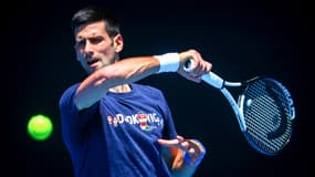 Novak DJOKOVIC en Australie le 12 janvier 2022.