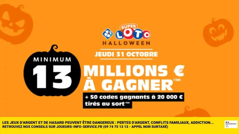 Super Loto Halloween : Tentez votre chance pour tenter de gagner au moins 13 millions d'euros