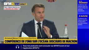 Conférence de l'ONU sur l'océan: le climat "n'est pas une question d'opinion", lance Emmanuel Macron