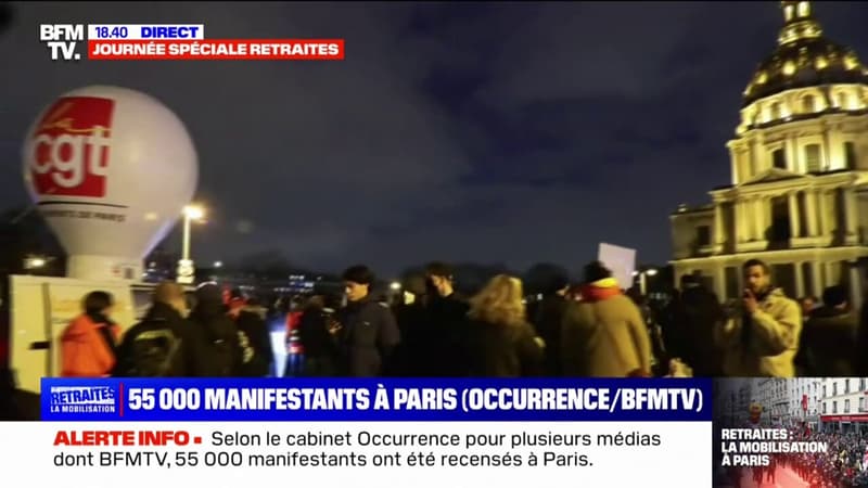 2,8 millions de manifestants sur l'ensemble de la France, selon la CGT à BFMTV