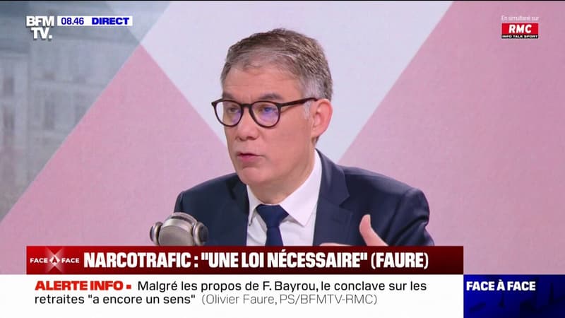 Loi narcotrafic: Je souhaite que nous puissions la voter, indique Olivier Faure (PS)