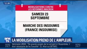 Jusqu'au 10 octobre, quel est le calendrier des mobilisations contre les réformes Macron ?