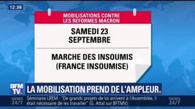 Jusqu'au 10 octobre, quel est le calendrier des mobilisations contre les réformes Macron ?