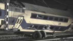 L'image du train après son déraillement aux Pays-Bas