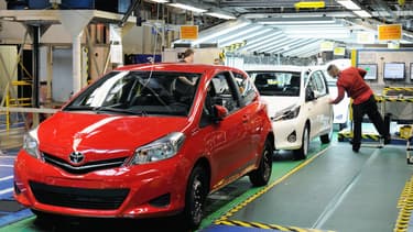 Des Toyota Yaris sortant de l'usine de Valenciennes.