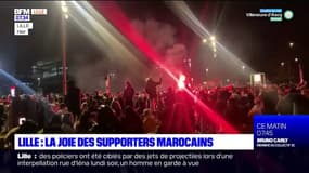 Lille: les supporters marocains dans les rues pour célébrer la qualification