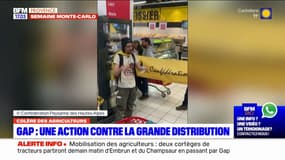 Colère des agriculteurs: un supermarché Auchan de Gap infiltré par des travailleurs agricoles