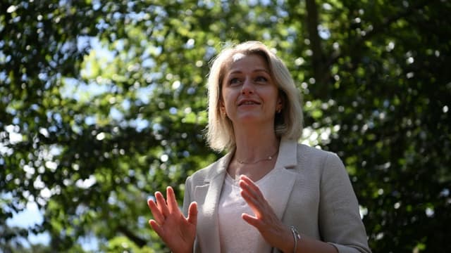 La nouvelle ministre de l'Environnement Barbara Pompili, le 11 juillet 2020 à Fontainebleau