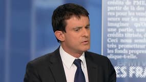 Le ministre de l'Intérieur Manuel Valls, jeudi soir sur BFMTV.