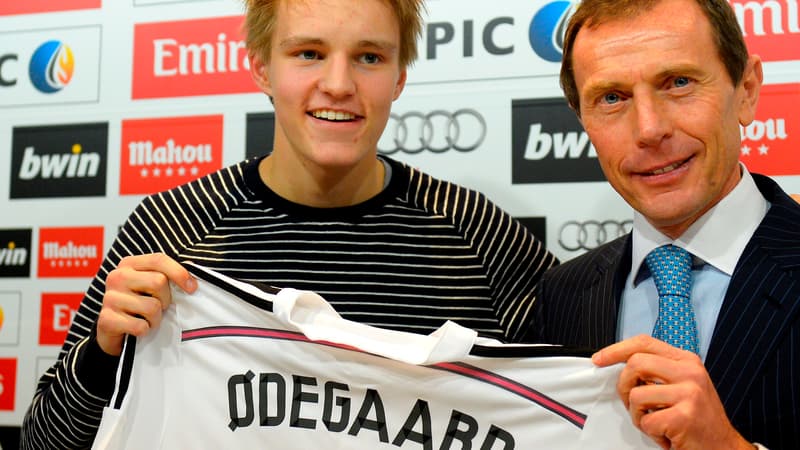 Real Madrid : Martin Odegaard et Emilio Butragueño