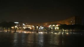 Montpellier sous la pluie, dans la nuit du 16 au 17 août 2022. 