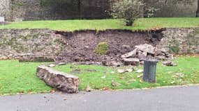À Boulogne-sur-Mer, une partie des remparts s'est effondrée ce mardi