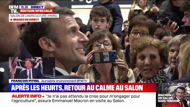 Un retour à la normale et une ambiance plus sereine et détendue autour d'Emmanuel Macron après les heurts