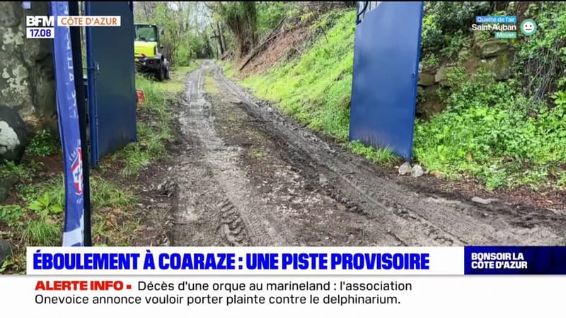 Éboulement à Coaraze: une piste provisoire créée, le village bientôt accessible en voiture