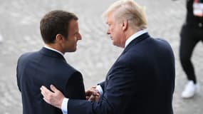 Emmanuel Macron et Donald Trump à Paris, le 14 juillet 2017 