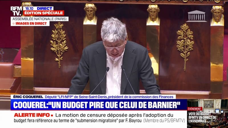 Éric Coquerel, président de la Commission des Finances à l'Assemblée: 