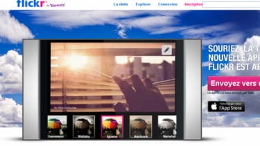 capture d'écran du site de partage de photos FlickR