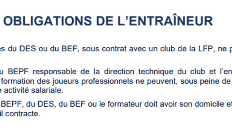 L'article 655 de la charte du football professionnel L'article 655 de la charte du football professionnel