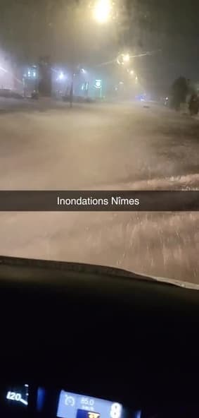 Inondations à Nîmes (Gard) - Témoins BFMTV