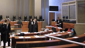 Une salle de la cour d'assises de Créteil, dans le Val-de-Marne, où est jugé François Chamorro.