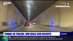 Une seule voie ouverte dans le tunnel de Toulon ce mardi