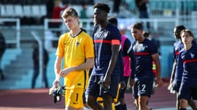 Lisandru Olmeta avec El Chadaille Bitshiabu en équipe de France U17