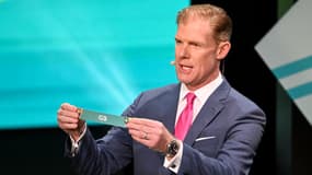 L'ancien international américain Alexi Lalas lors du tirage au sort de la Coupe du monde féminine 2023, le 22 octobre 2022.