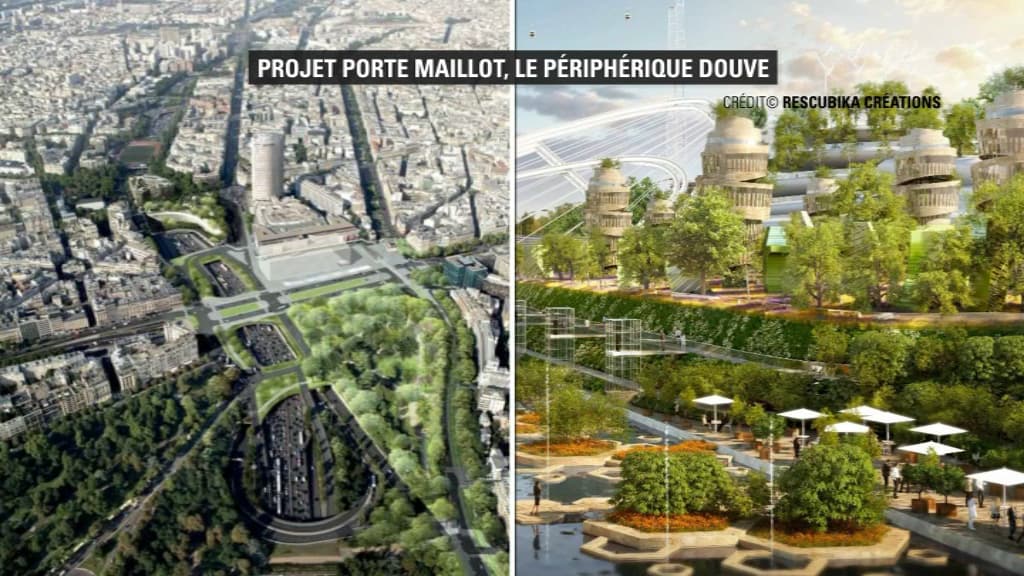 Projet de réaménagement porte Maillot. Projet de réaménagement porte Maillot.